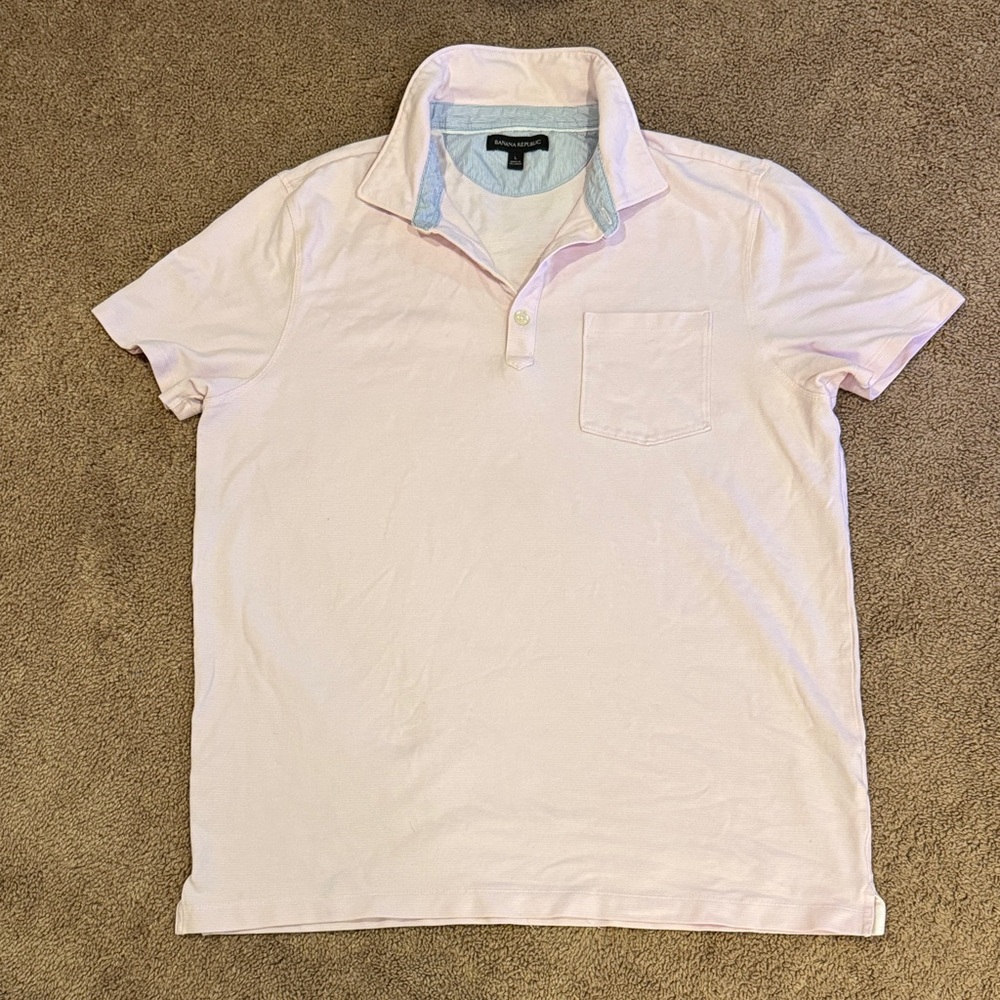 Banana Republic Light Pink Polo Shirt